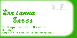 marianna barcs business card